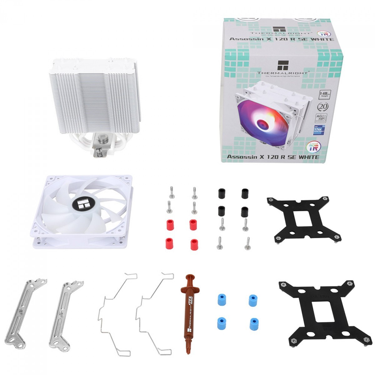 Cooler Para Processador Thermalright Assassin X 120 Refined SE WHITE, 120mm, ARGB, Intel-AMD, Branco