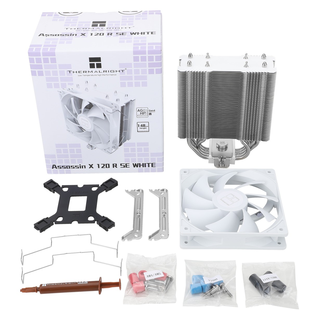 Cooler Para Processador Thermalright Assassin X 120 Refined SE WHITE, 120mm, Intel-AMD, Branco