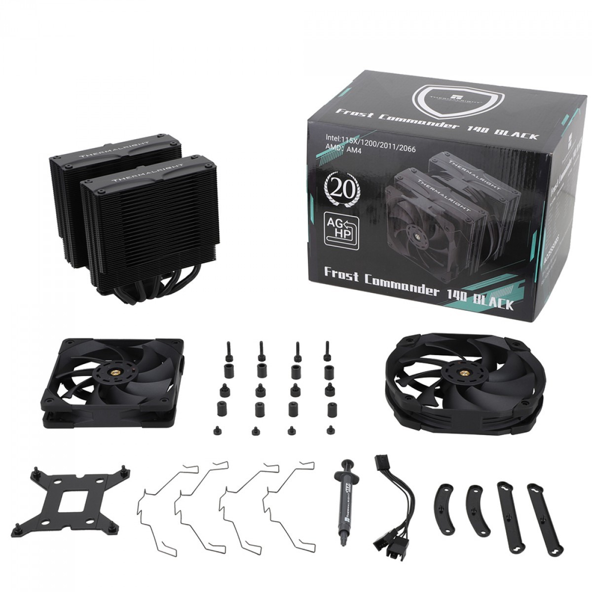Cooler Para Processador Thermalright Frost Commander 140 Black, Dual Fan, 140mm, Intel/AMD, Preto