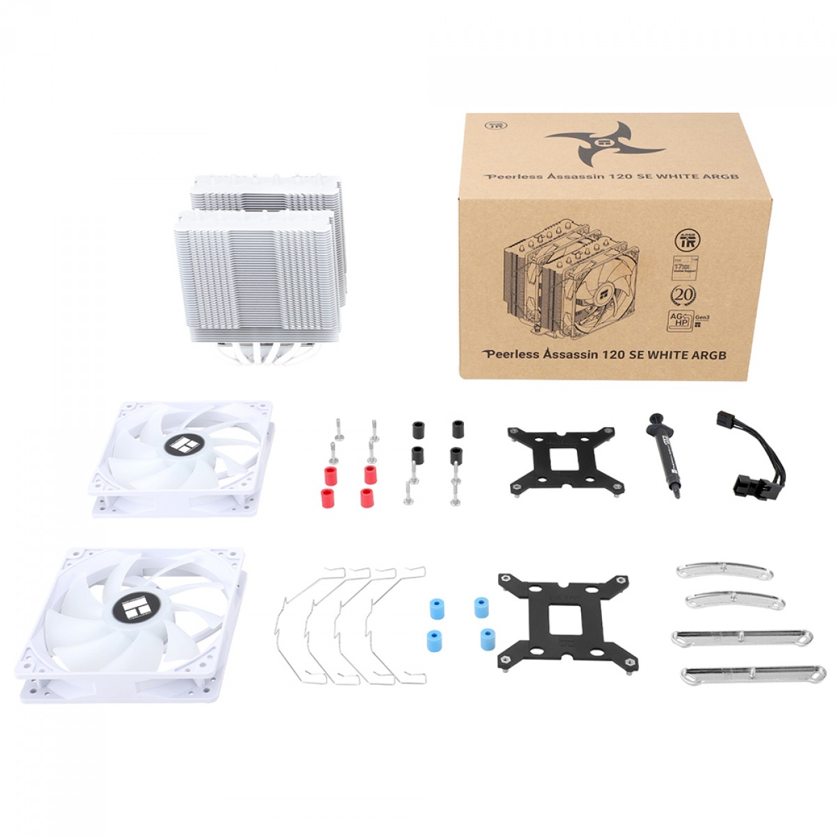 Cooler Para Processador Thermalright Peerless Assassin 120 SE White ARGB, 120mm, Intel/AMD, Branco