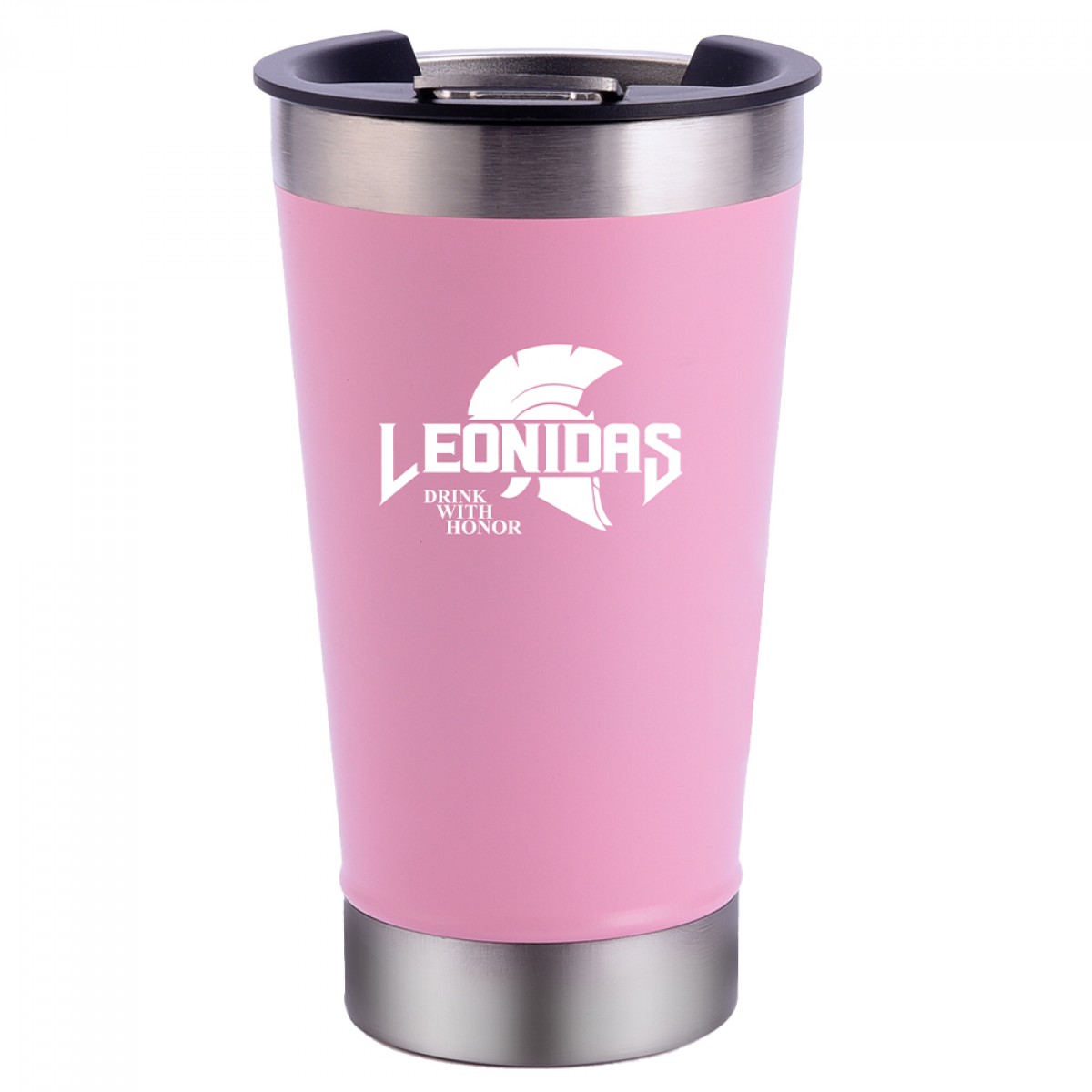 Copo Térmico Leonidas, 473ml, Quente ou Frio, Metal, Rosa