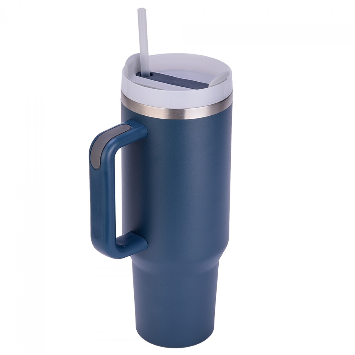 Copo Térmico Leonidas, 1180ml, Com Canudo, Quente ou Frio, Metal, Azul Escuro, LN-GL-ST1180MLDB