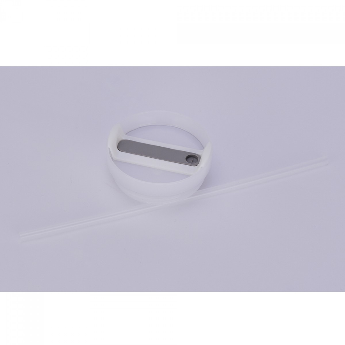 Copo Térmico Leonidas, 1180ml, Com Canudo, Quente ou Frio, Metal, Branco, LN-GL-ST1180MLWH