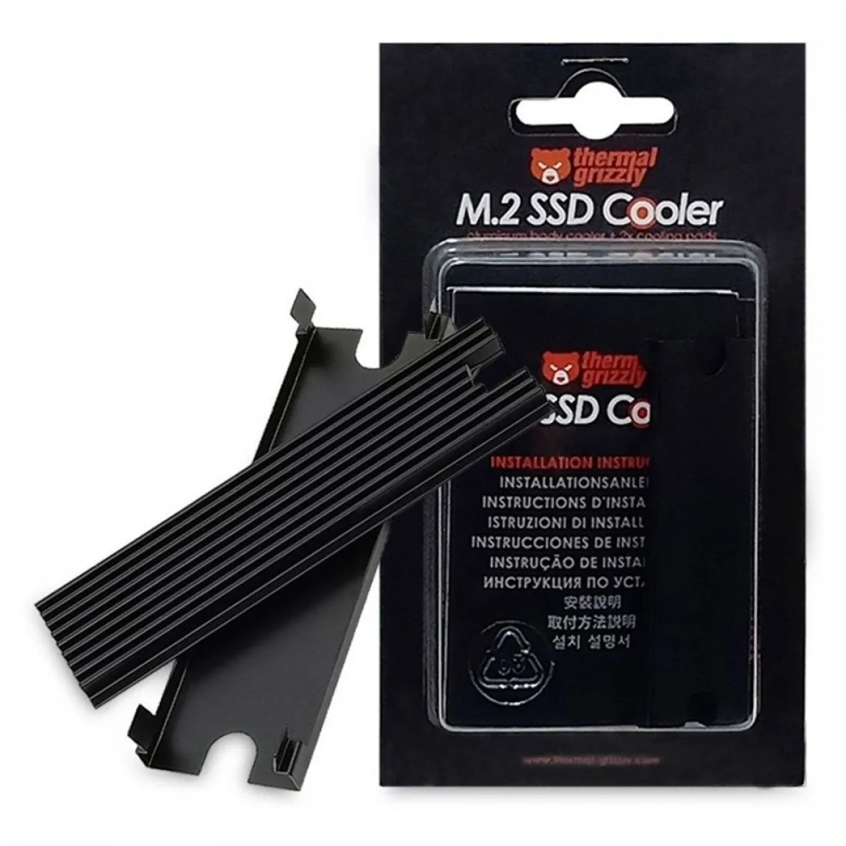 Dissipador de Calor Thermal Grizzly M.2 SSD Cooler, Minus Pad 8, TG-M2SSD-ABR