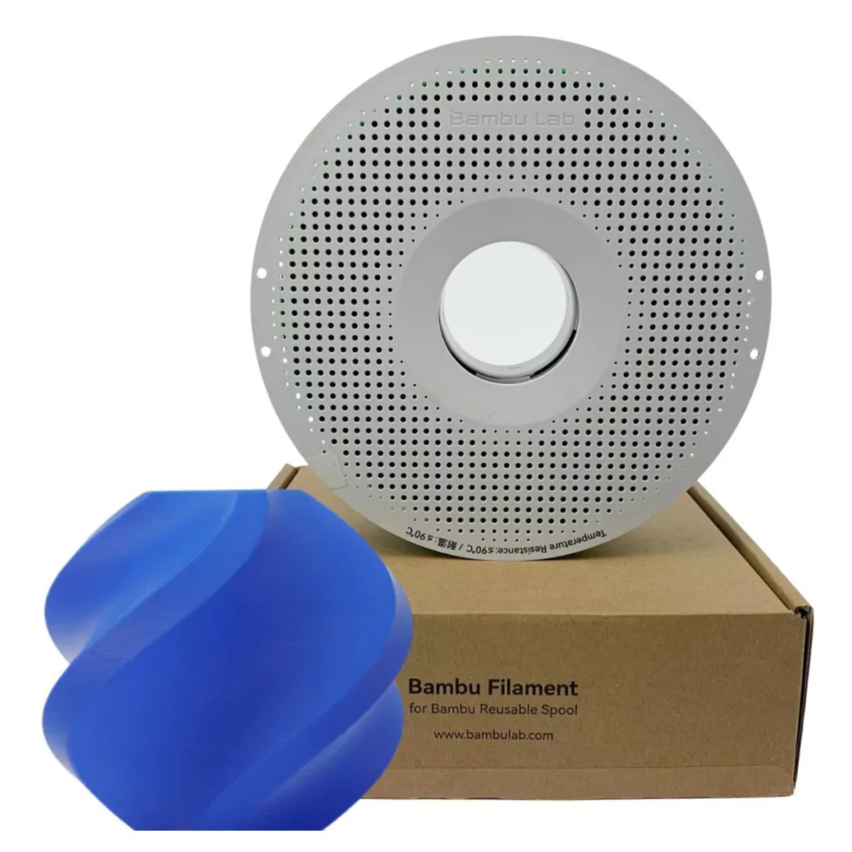 Filamento Bambu Lab ABS, 1,75mm, 1Kg, Azul, Com Carretel Reutilizável, B00-B0-1.75-1000-SPL