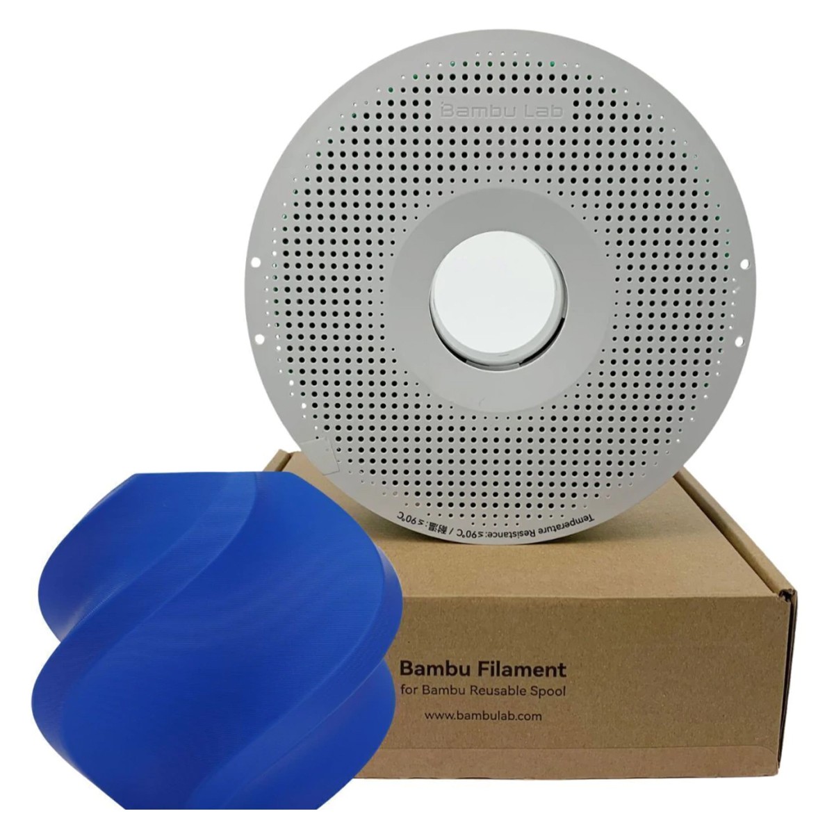 Filamento Bambu LAB ASA, 1,75mm, 1Kg, Azul, Com Carretel Reutilizável, B01-B0-1.75-1000-SPL