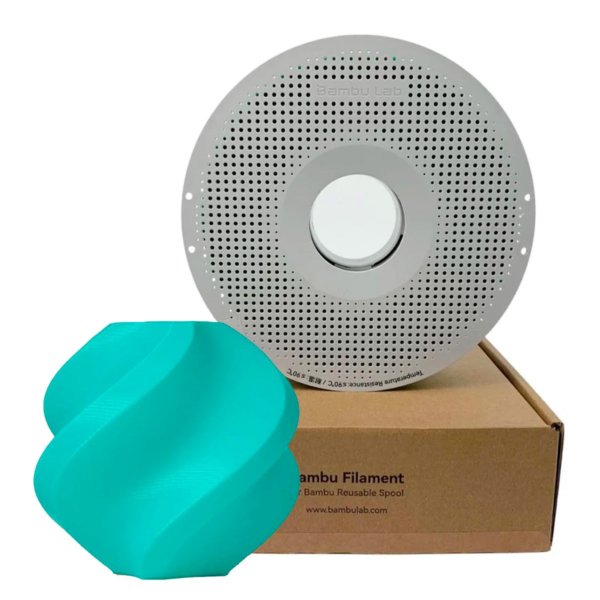 Filamento Bambu Lab ASA, 1,75mm, 1Kg, Verde, Com Carretel Reutilizável, B01-G0-1.75-1000-SPL