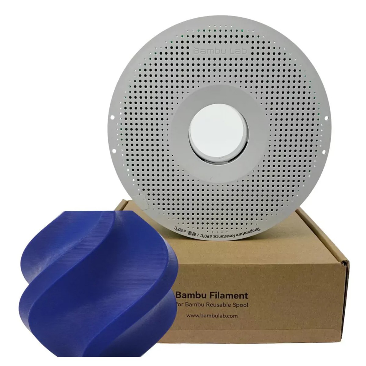 Filamento Bambu Lab PETG HF, 1,75mm, 1Kg, Azul, Com Carretel Reutilizável, G02-B0-1.75-1000-SPL