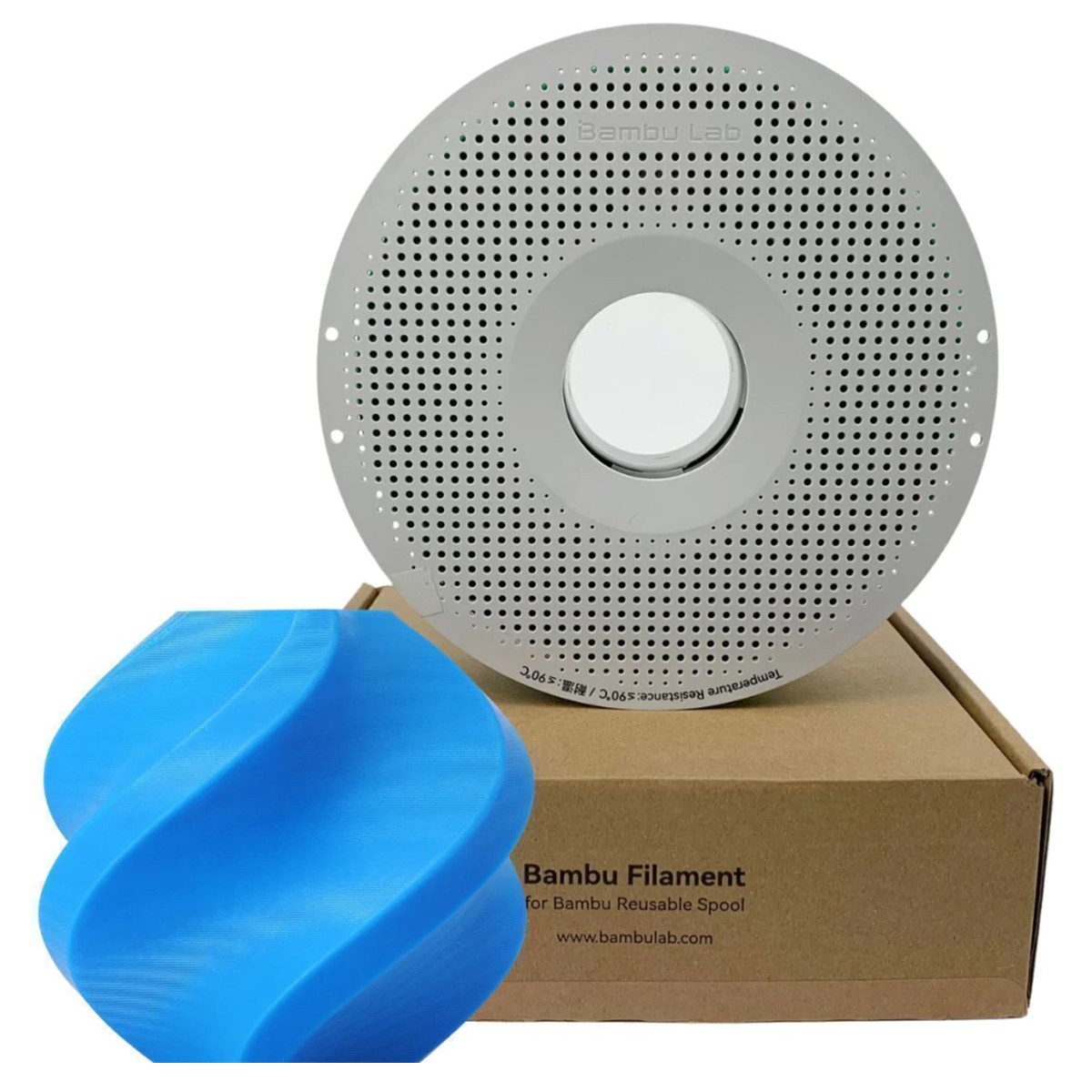 Filamento Bambu Lab PETG HF, 1,75mm, 1Kg, Lake Blue (Azul Lago), Com Carretel Reutilizável, G02-B1-1.75-1000-SPL