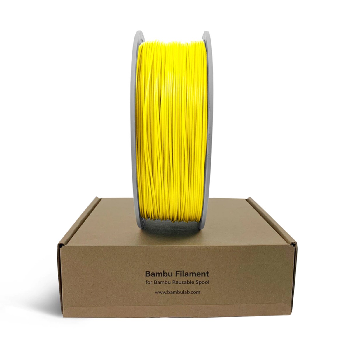 Filamento Bambu Lab PLA Basic, 1,75mm, 1Kg, Amarelo, Com Carretel Reutilizável, A00-Y0-1.75-1000-SPL