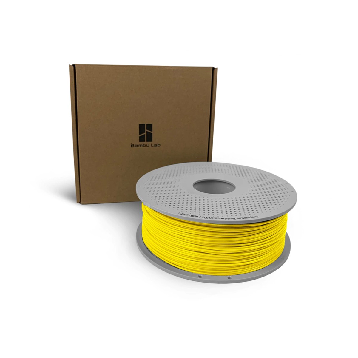 Filamento Bambu Lab PLA Basic, 1,75mm, 1Kg, Amarelo, Com Carretel Reutilizável, A00-Y0-1.75-1000-SPL