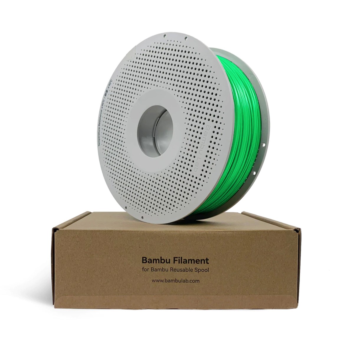 Filamento Bambu Lab Pla Basic, 1,75mm, 1Kg, Verde, Com Carretel Reutilizável, A00-G6-1.75-1000-SPL