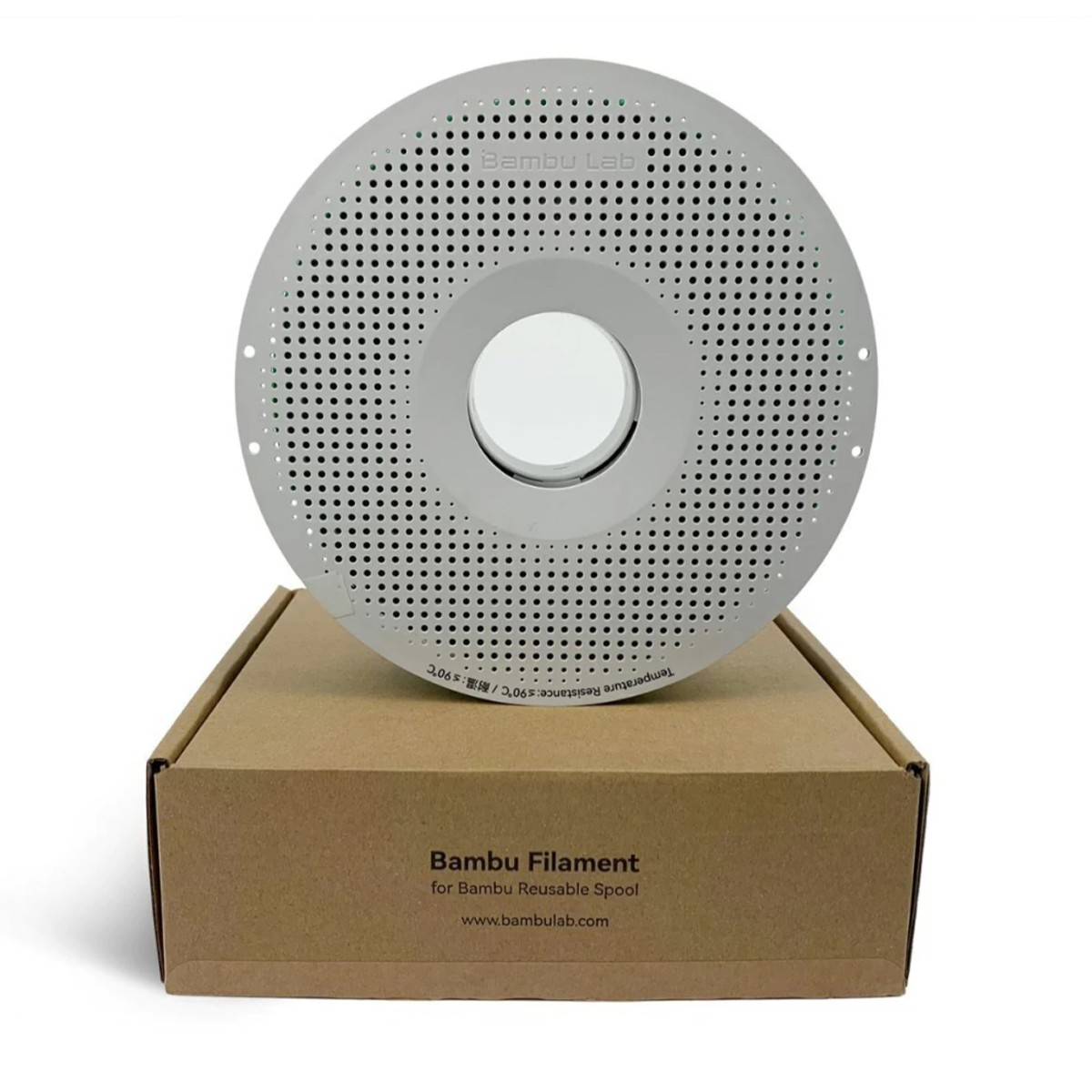 Filamento Bambu Lab PLA-CF, 1,75mm, 1Kg, Burgundy Red (Vermelho Borgonha), Com Carretel Reutilizável, A50-R4-175-1000-SPL