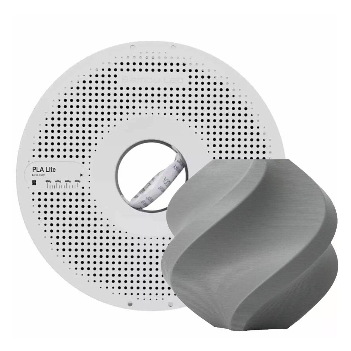 Filamento Bambu Lab Pla Lite, 1,75mm, 1Kg, Cinza, Com Carretel Reutilizável, A18-D0-1.75-1000-SPL