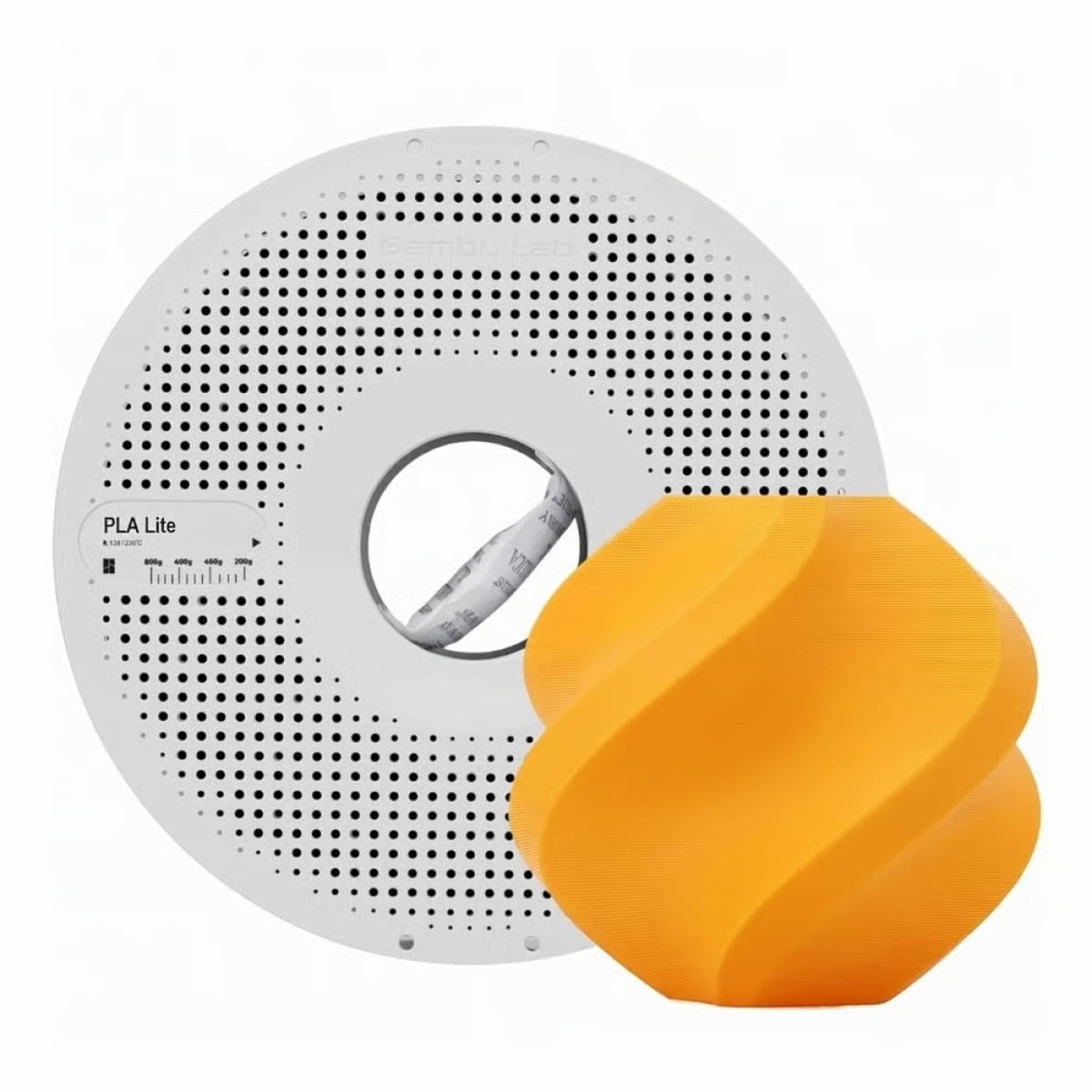 Filamento Bambu Lab Pla Lite, 1,75mm, 1Kg, Laranja Fosco, Com Carretel Reutilizável, A18-A1-1.75-1000-SPL