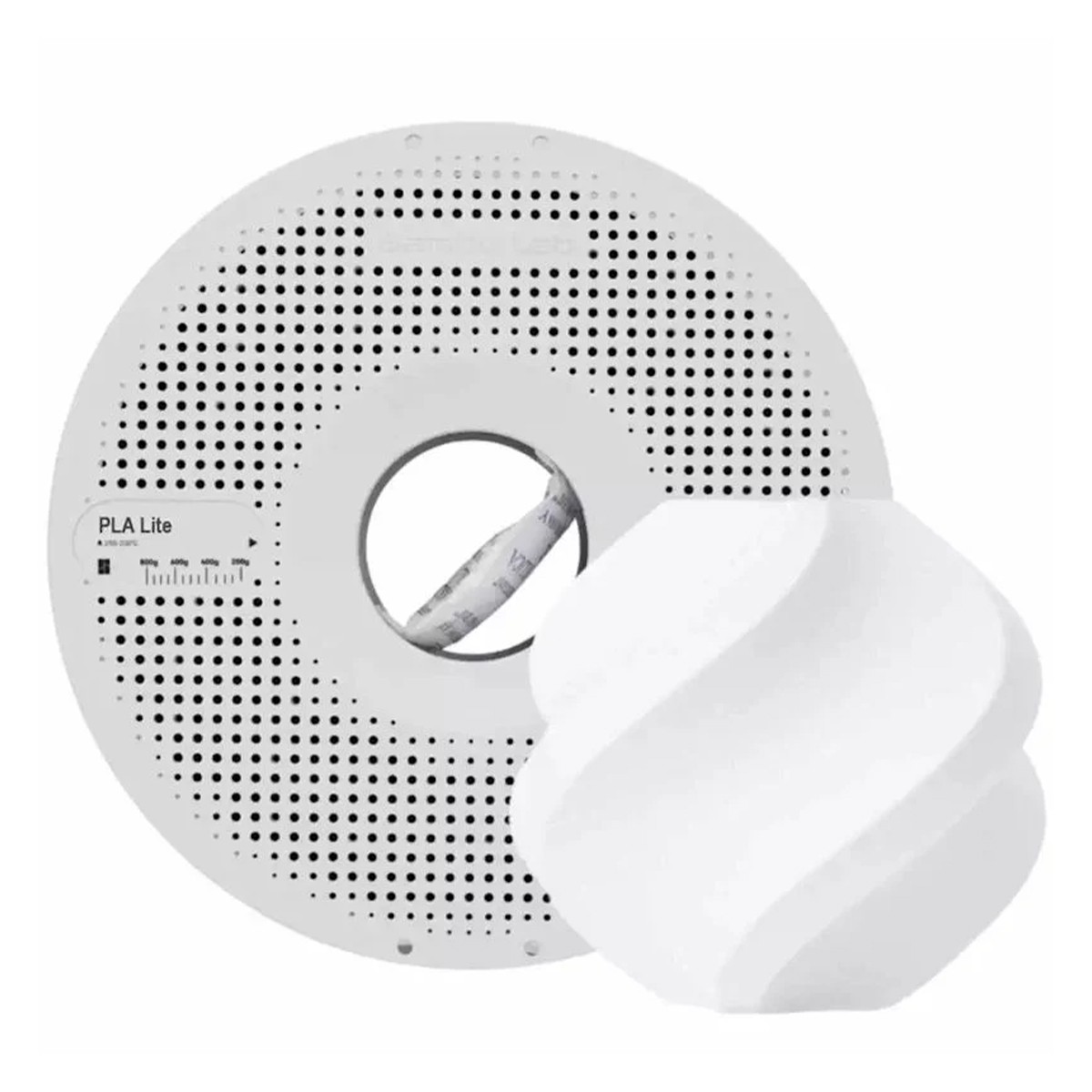 Filamento Bambu Lab Pla Lite, 1,75mm, 1Kg, Com Carretel Reutilizável, Branco, A18-W0-1.75-1000-SPL