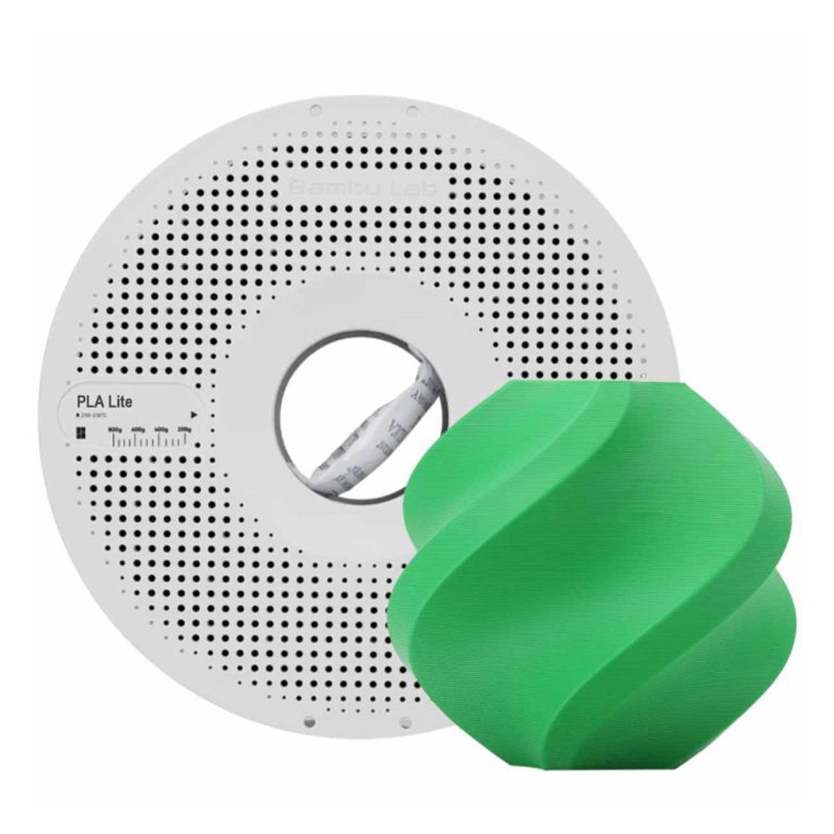 Filamento Bambu Lab Pla Lite, 1,75mm, 1Kg, Verde, Com Carretel Reutilizável, A18-G1-1.75-1000-SPL
