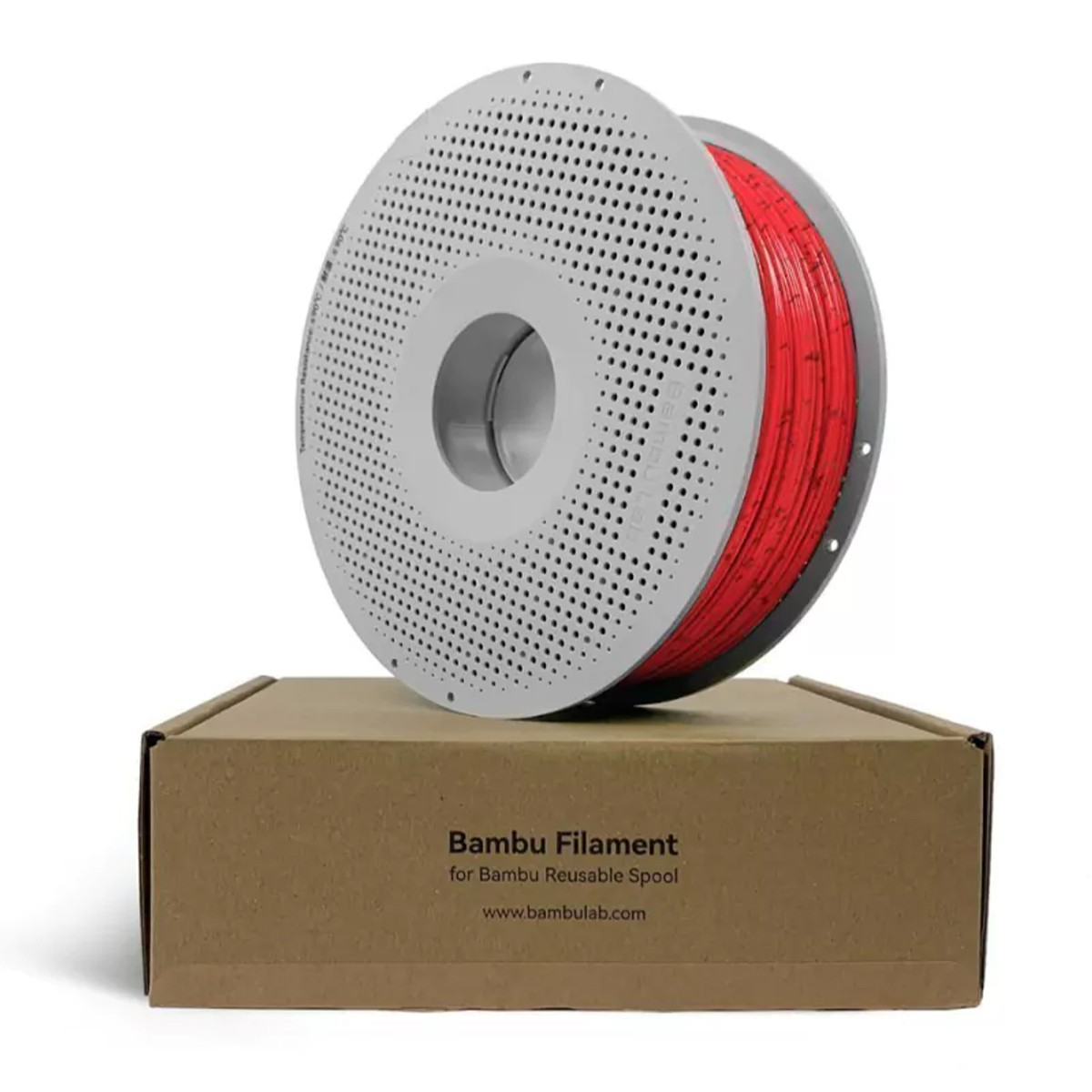 Filamento Bambu Lab PLA Marble, 1,75mm, 1Kg, Red Granite, Com Carretel Reutilizável, A07-R5-1.75-1000-SPL