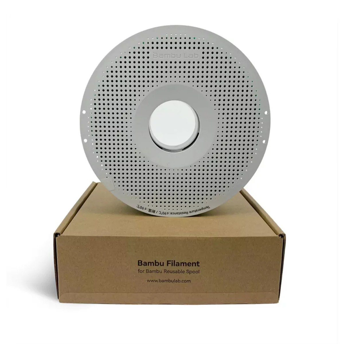 Filamento Bambu Lab PLA Marble, 1,75mm, 1Kg, White Marble, Com Carretel Reutilizável, A07-D4-1.75-1000-SPL