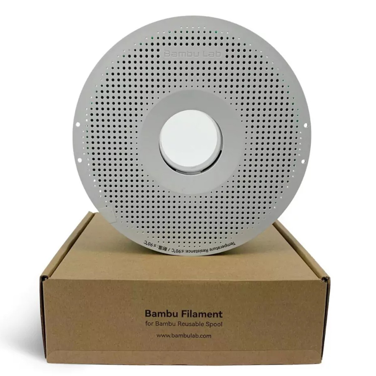 Filamento Bambu Lab PLA Matte, 1,75mm, 1Kg, Cinza, Com Carretel Reutilizável, A01-D3-1.75-1000-SPL