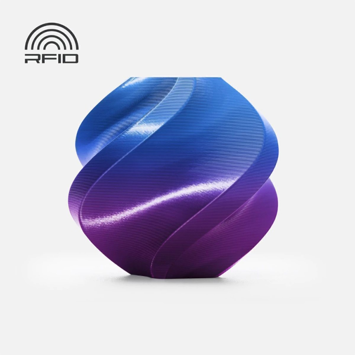 Filamento Bambu Lab PLA Silk, 1,75mm, 1Kg, Aurora Purple, Com Carretel Reutilizável, A05-M4-1.75-1000-SPL