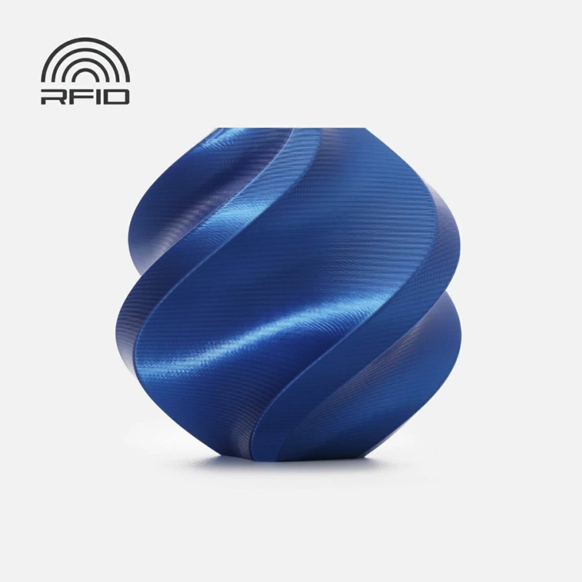 Filamento Bambu Lab PLA Silk+, 1,75mm, 1Kg, Azul, Com Carretel Reutilizável, A06-B1-1.75-1000-SPL