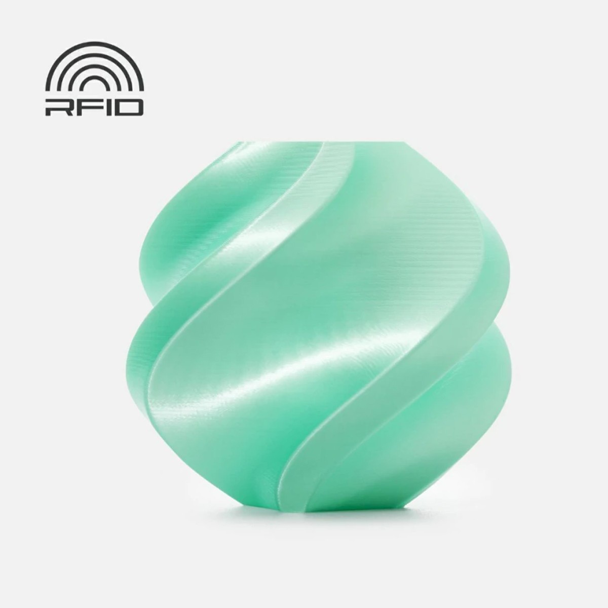 Filamento Bambu Lab PLA Silk+, 1,75mm, 1Kg, Verde Menta, Com Carretel Reutilizável, A06-G1-1.75-1000-SPL