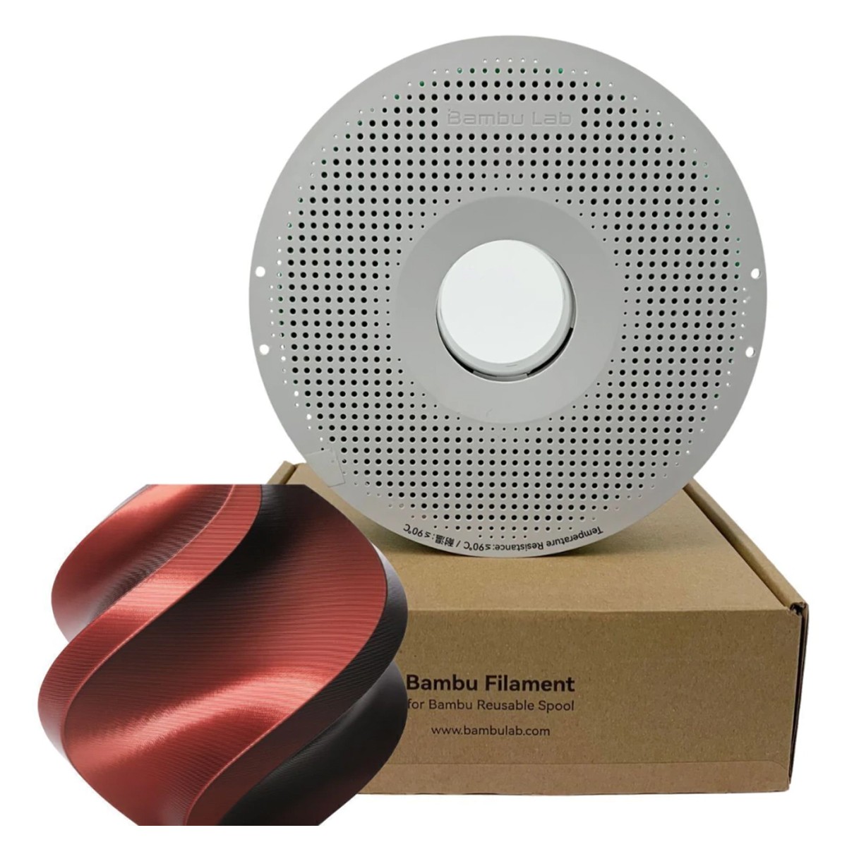 Filamento Bambu Lab Pla Silk Dual Color, 1,75mm, 1Kg, Velvet Eclipse, Com Carretel Reutilizável, A05-T5-1.75-1000-SPL