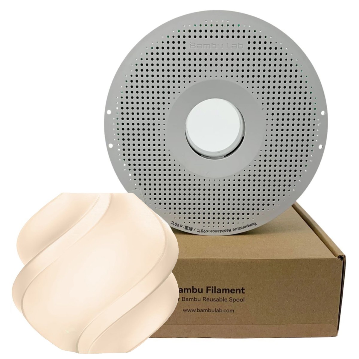 Filamento Bambu Lab PLA Translucent, 1,75mm, 1Kg, Mellow Yellow, Com Carretel Reutilizável, A17-Y0-1.75-1000-SPL