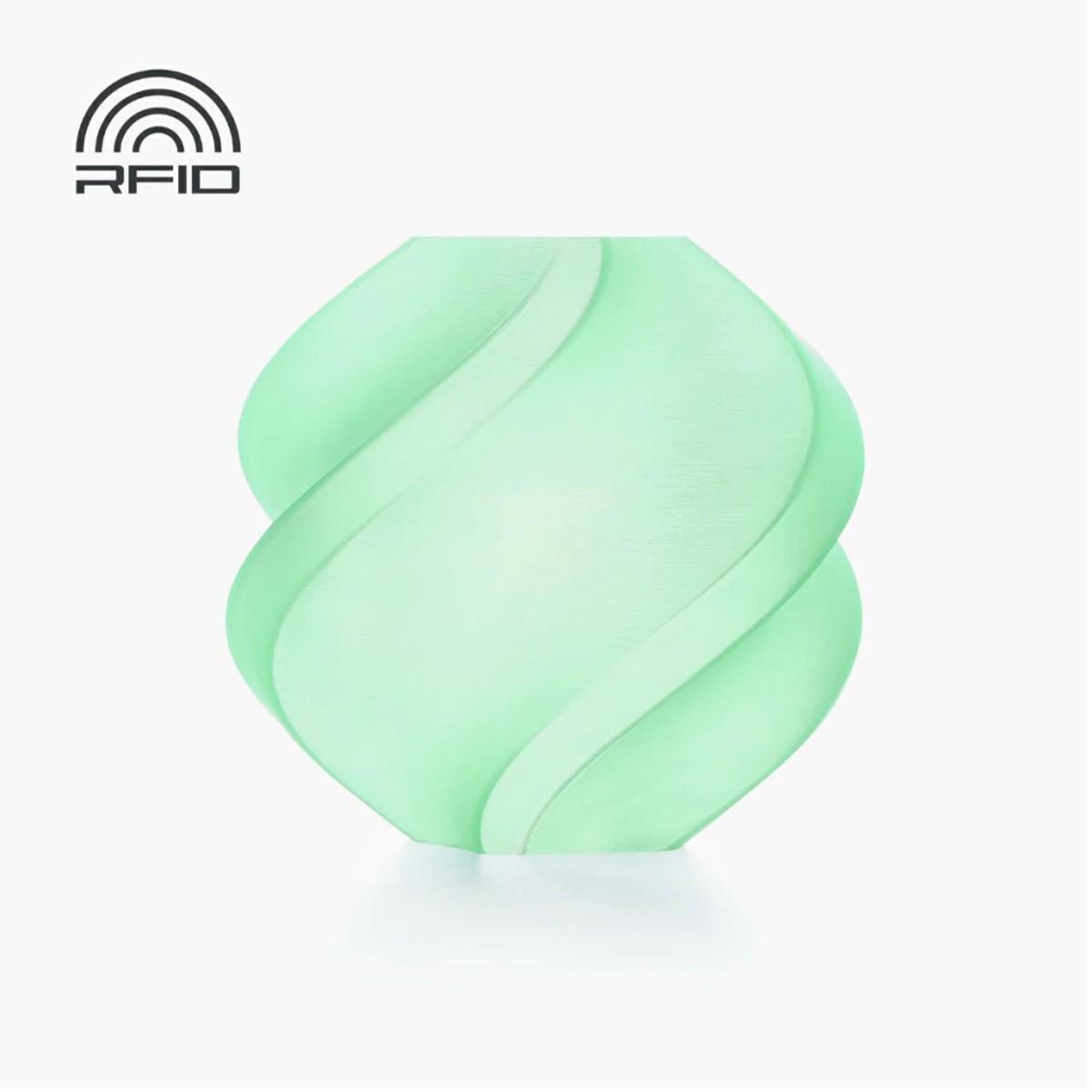 Filamento Bambu Lab PLA Translucent, 1,75mm, 1Kg, Light Jade (Jade Claro), Com Carretel Reutilizável, A17-G0-1.75-1000-SPL