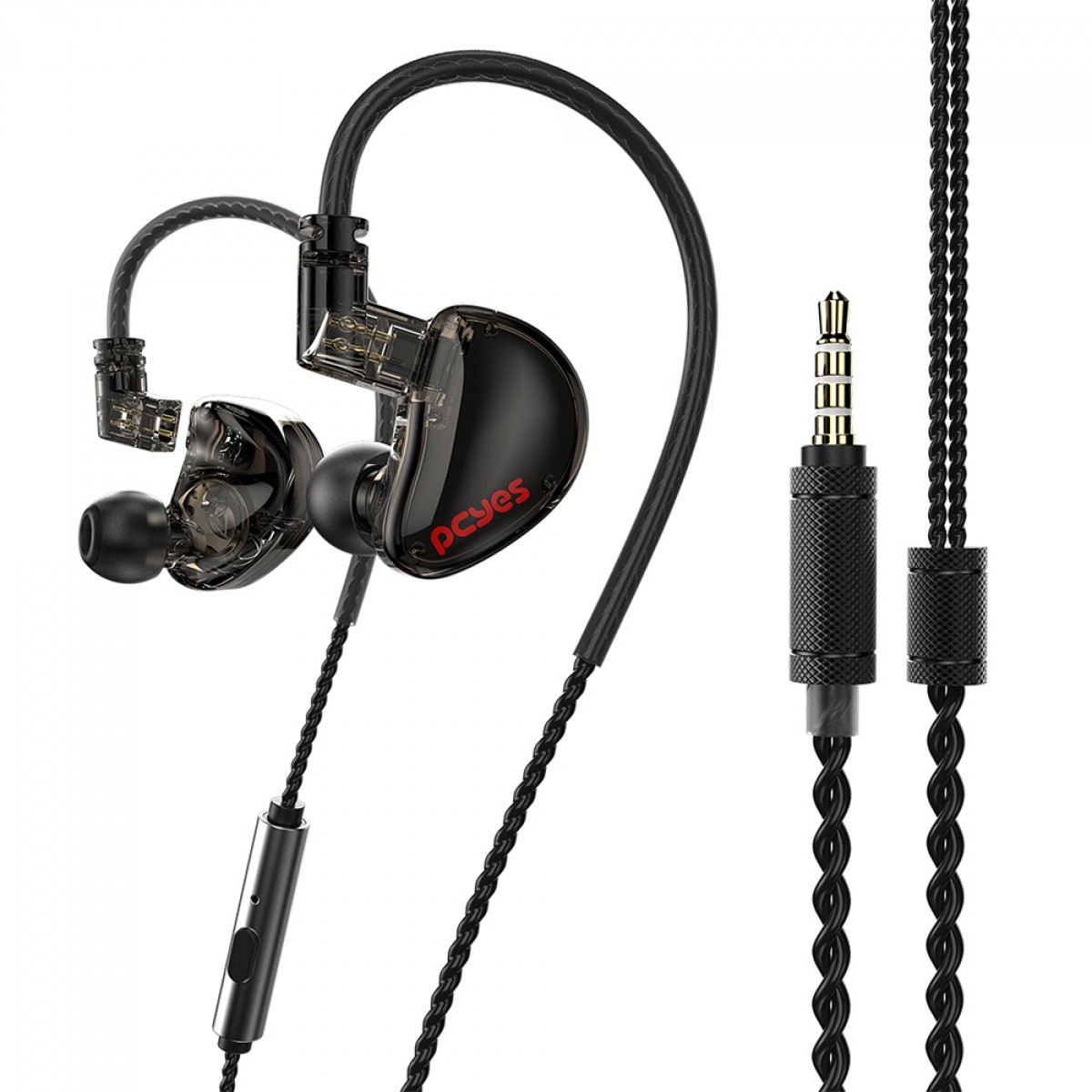 Fone de Ouvido Gamer PCYes Opala, Intra Auricular, Driver 1DD 10mm, P3, Com Microfone, Black, FPO1DD