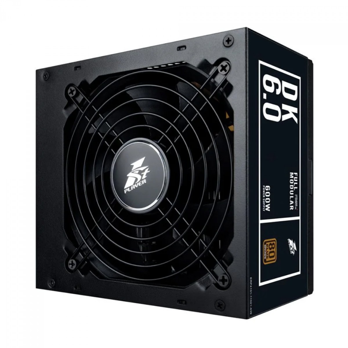 Fonte 1STPLAYER DK 6.0, 600W, 80 Plus Bronze, PFC Ativo, Full Modular, Black, DFM-PS-600AX
