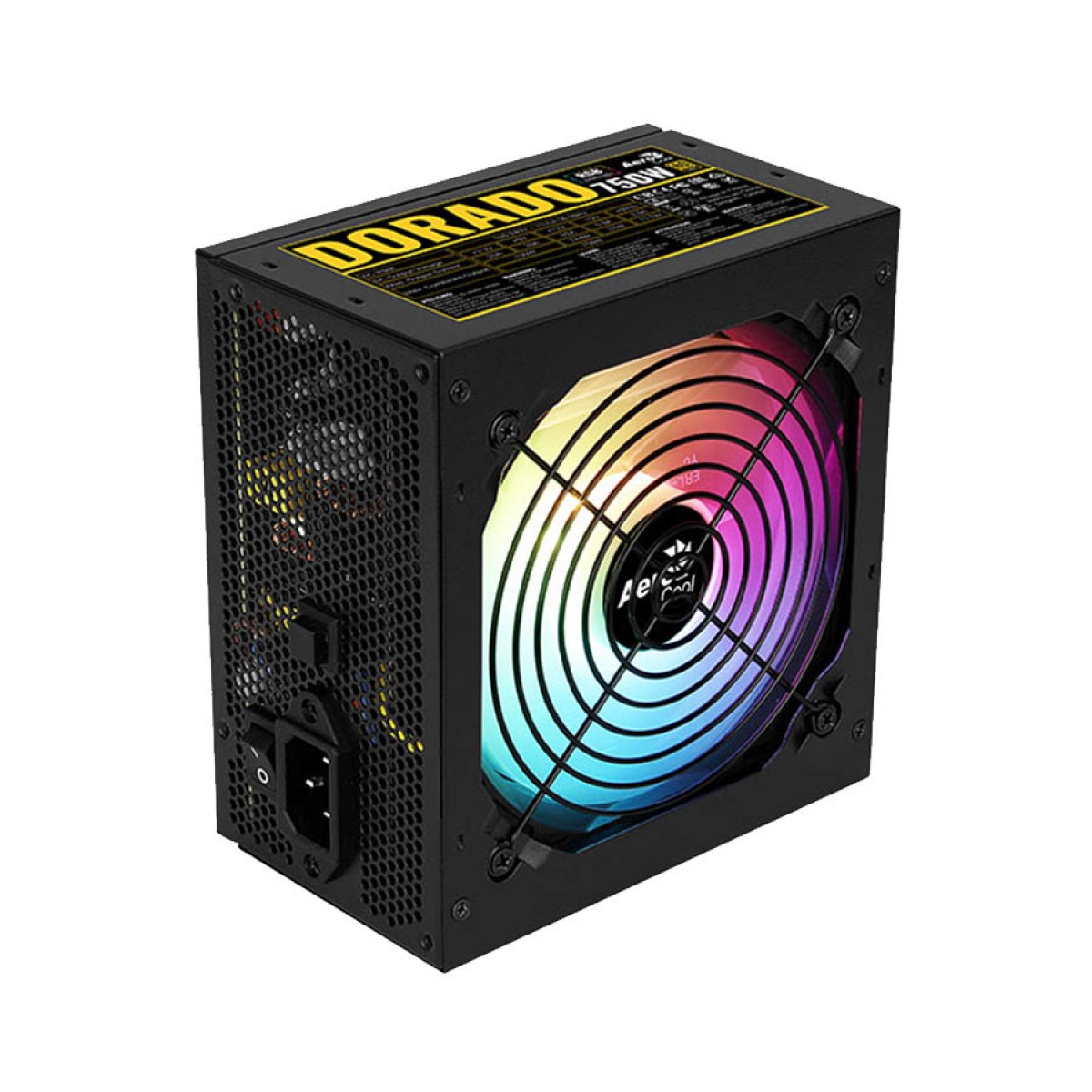 Fonte Aerocool Dorado 750W, 80 Plus Gold, RGB, PFC Ativo