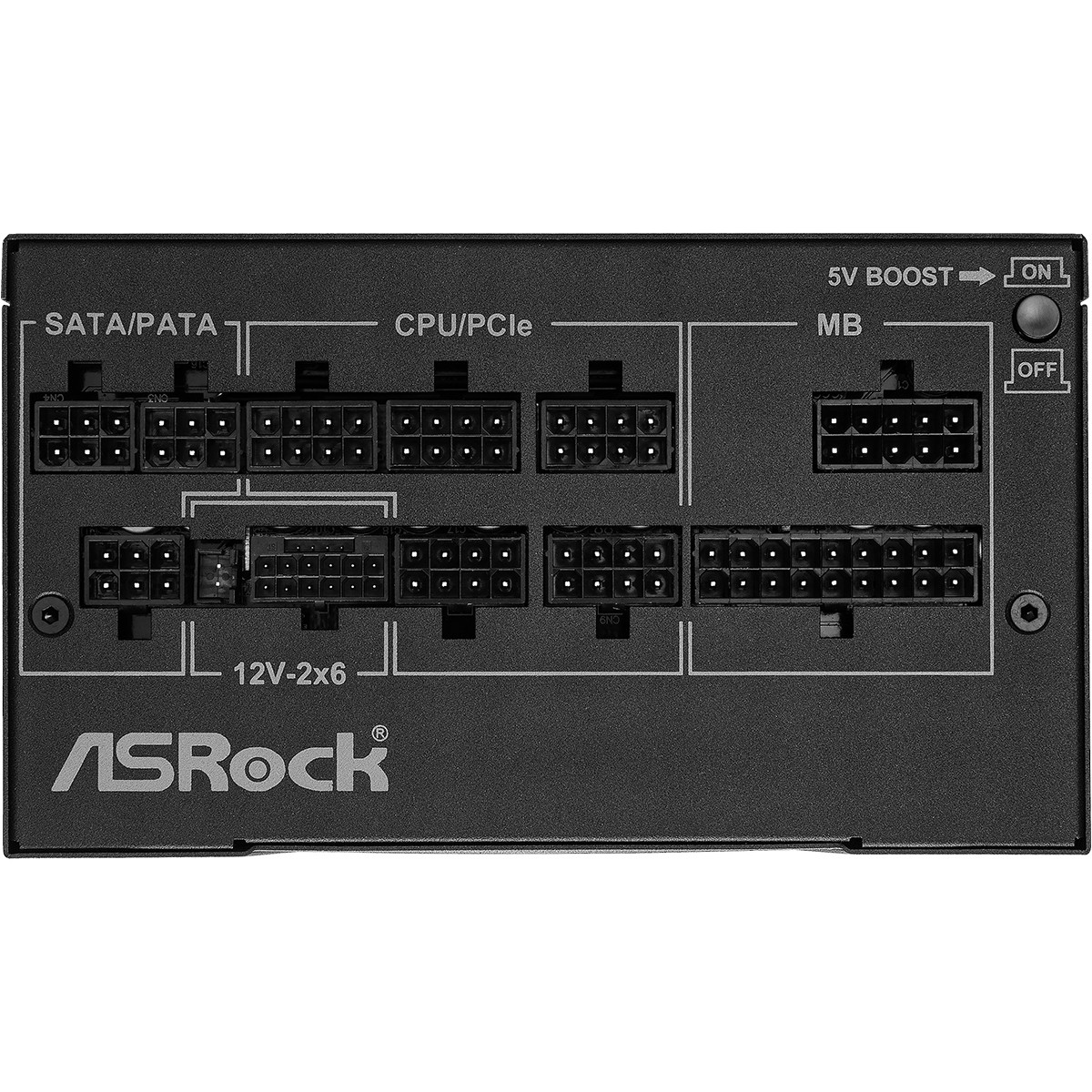 Fonte ASRock Phantom Gaming, 1000W, 80 Plus Gold, Cybenetics Gold, Full Modular, ATX 3.1, PCIe 5.1, Preto, PG-1000G