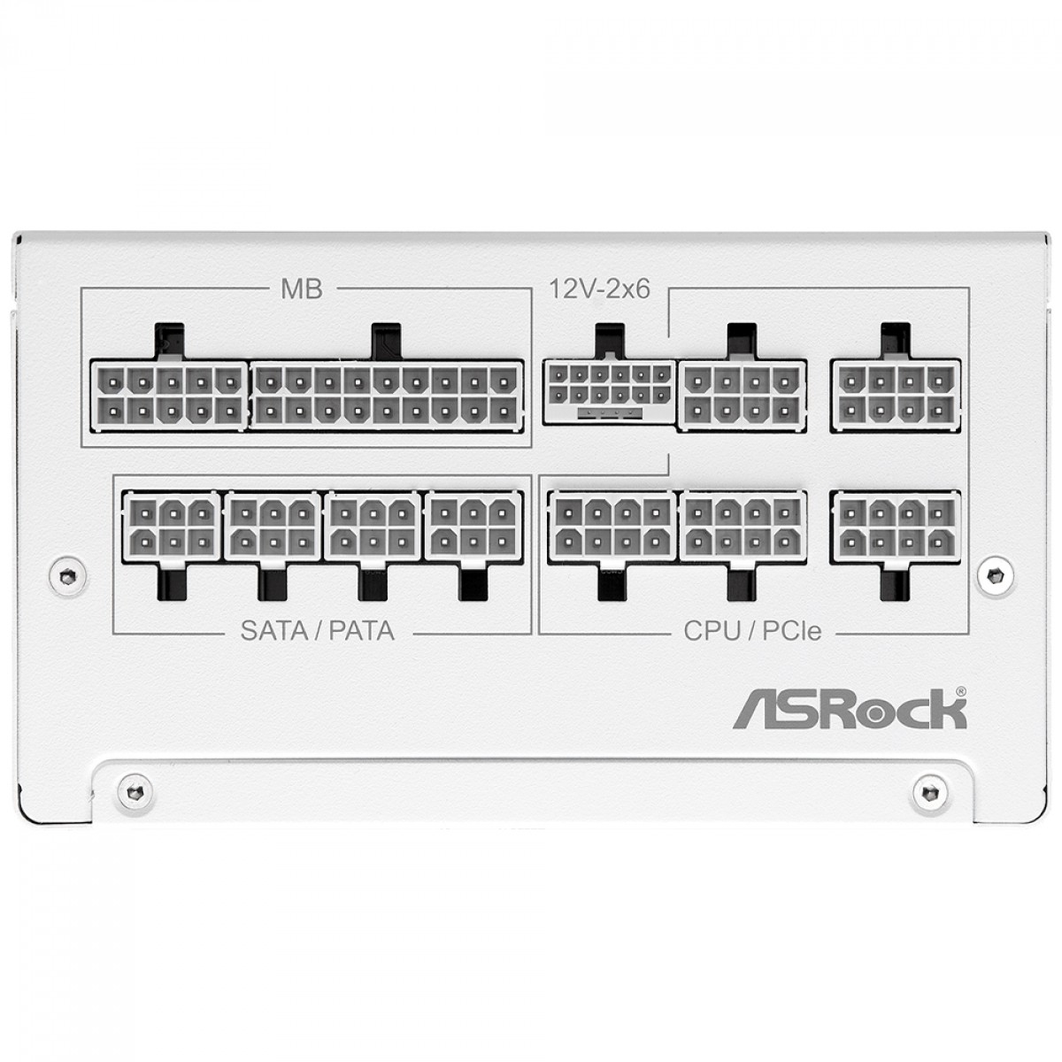Fonte ASRock Steel Legend White, 1000W, 80 Plus Gold, Cybenetics