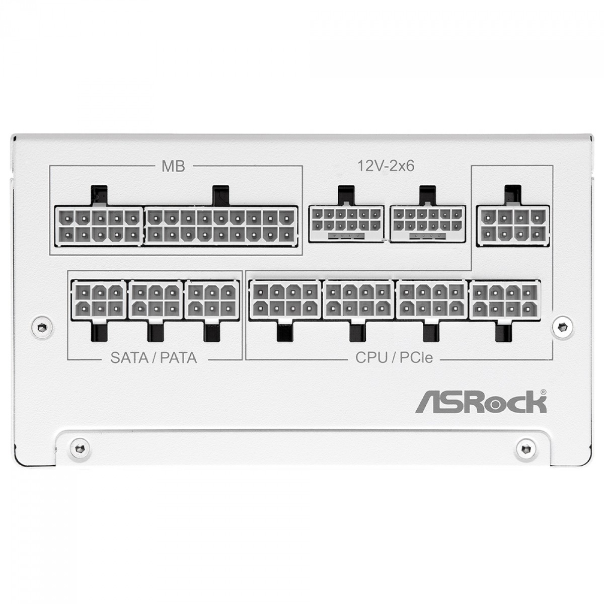 Fonte ASRock Steel Legend White, 1200W, 80 Plus Gold, Cybenetics Platinum, Full Modular, ATX 3.1, PCIe 5.1, Branco, SL-1200GW