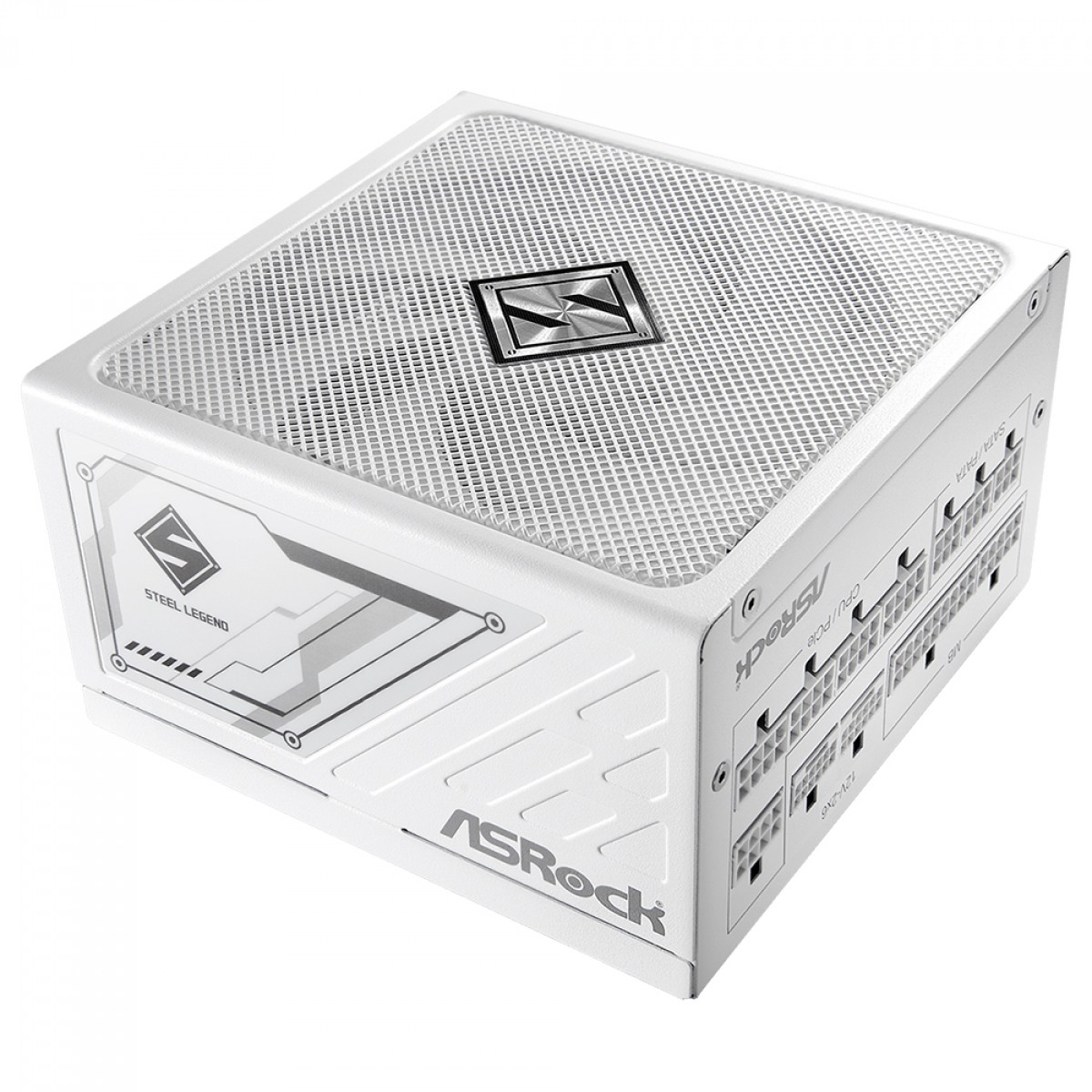 Fonte ASRock Steel Legend White, 1200W, 80 Plus Gold, Cybenetics Platinum, Full Modular, ATX 3.1, PCIe 5.1, Branco, SL-1200GW
