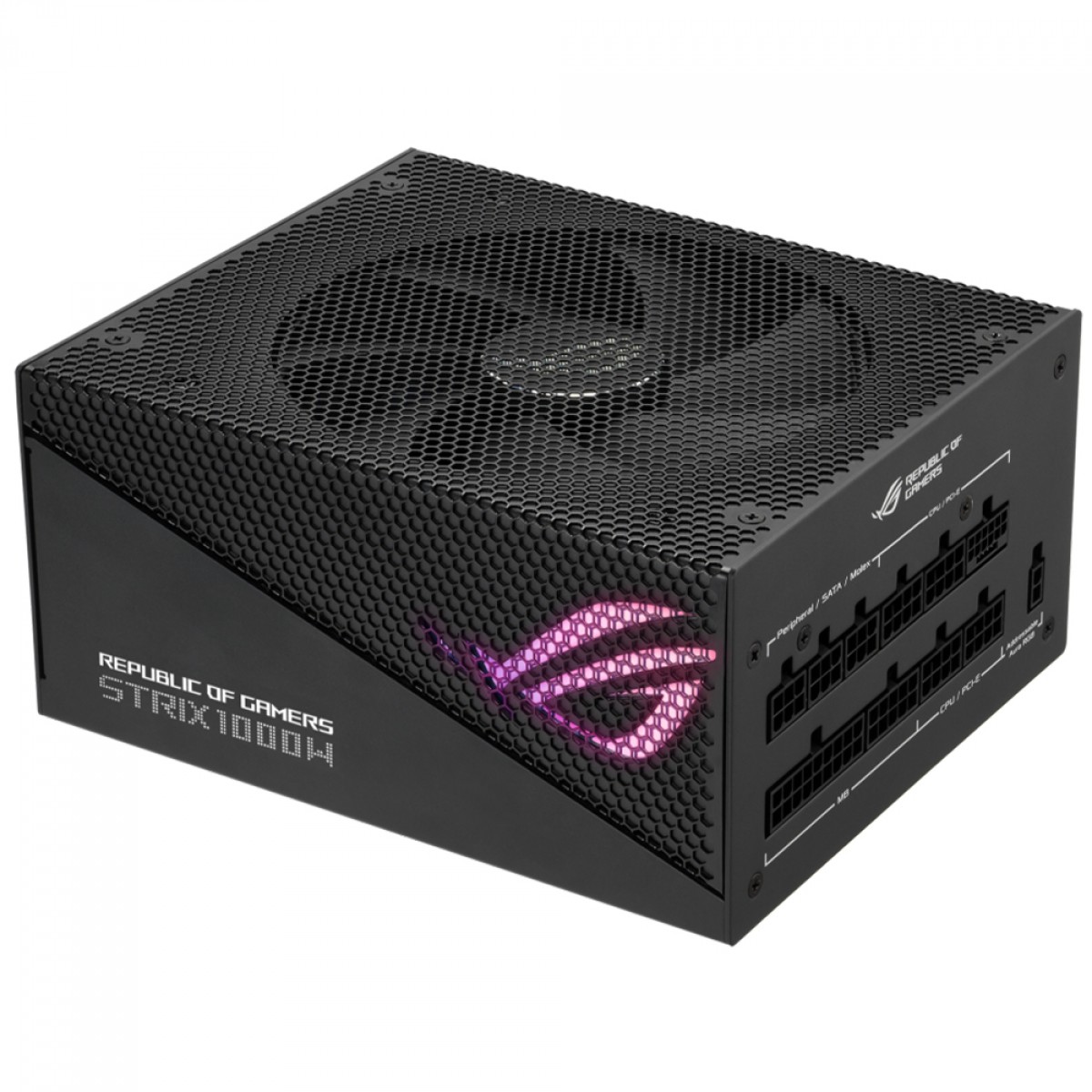 Fonte Asus ROG Strix Gold Aura Edition, 1000W, 80 Plus Gold, PFC Ativo, ARGB, Full Modular, Preto, 90YE00P1-B0BA00