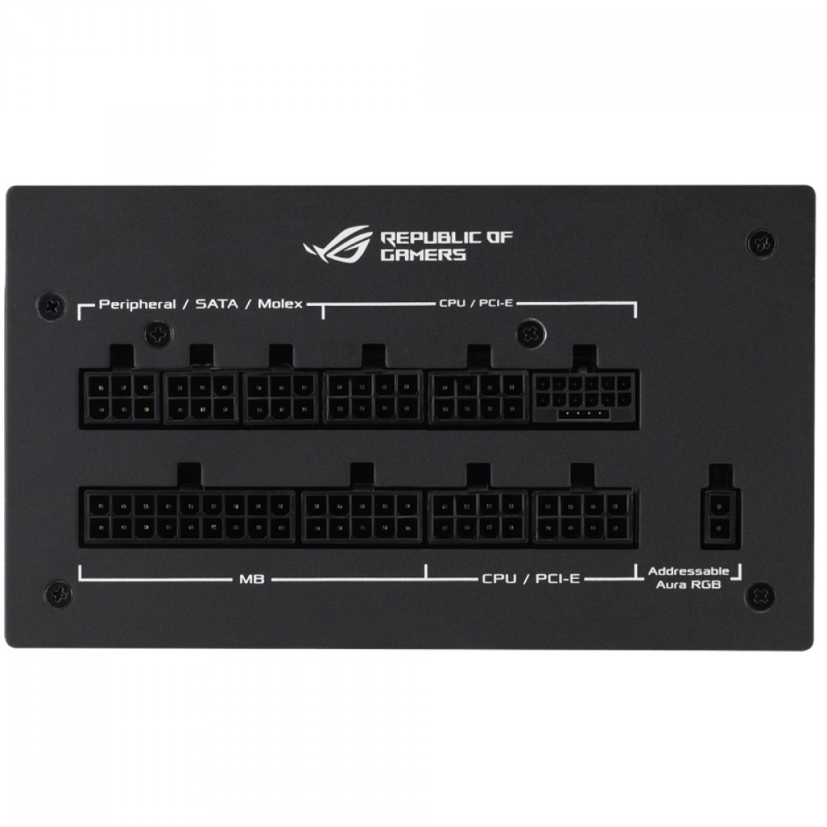 Fonte Asus ROG Strix Gold Aura Edition, 1000W, 80 Plus Gold, PFC Ativo, ARGB, Full Modular, Preto, 90YE00P1-B0BA00