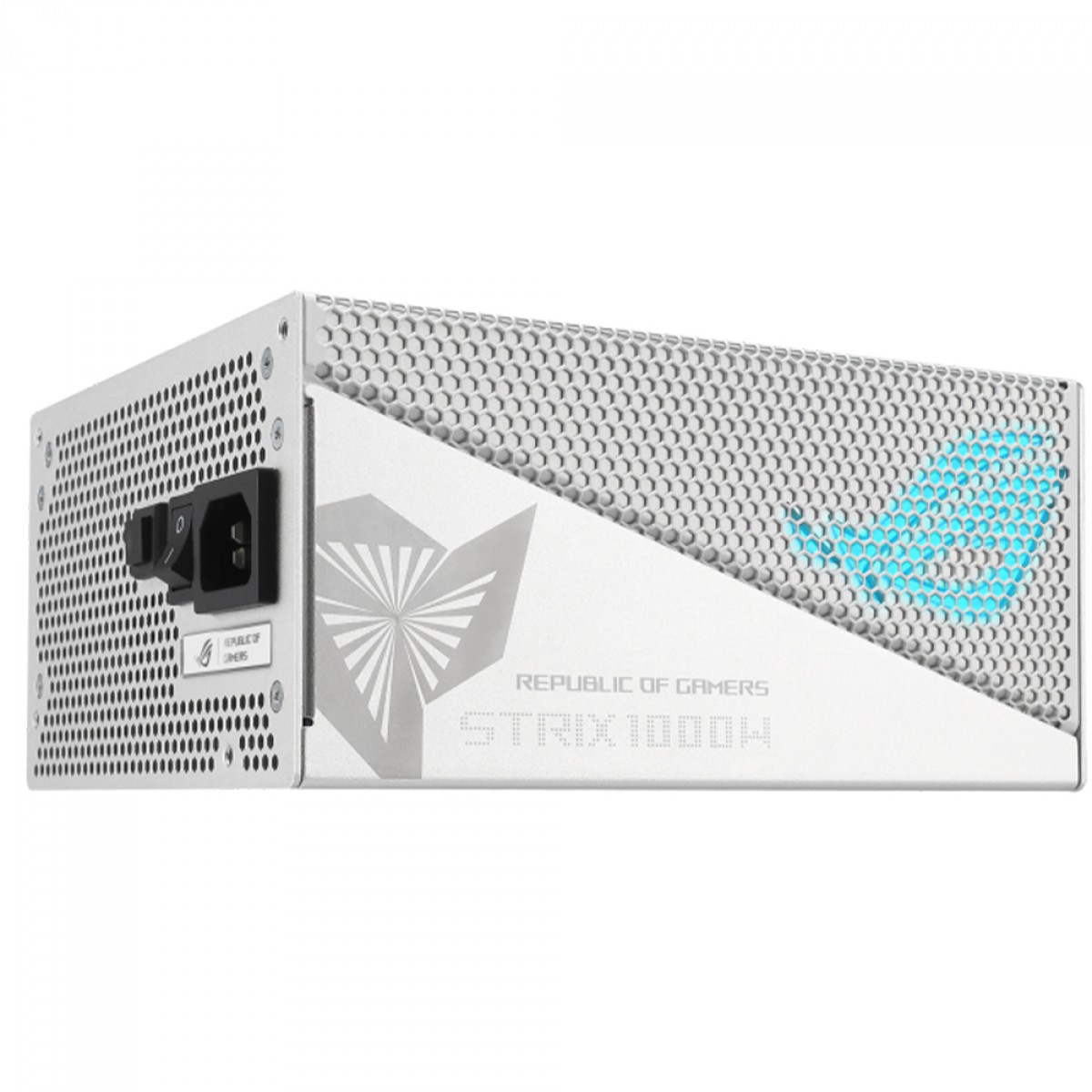 Fonte Asus ROG Strix Gold Aura White Edition, 1000W, 80 Plus Gold, PFC Ativo, ARGB, Full Modular, Branco, 90YE00P5-B0BA00