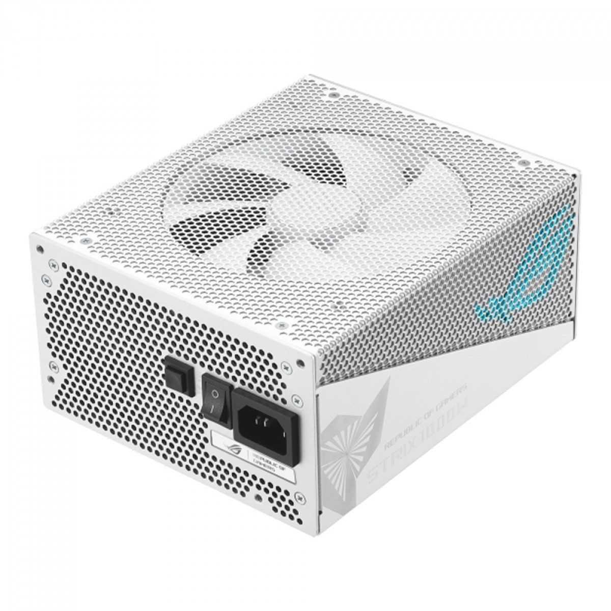 Fonte Asus ROG Strix Gold Aura White Edition, 1000W, 80 Plus Gold, PFC Ativo, ARGB, Full Modular, Branco, 90YE00P5-B0BA00