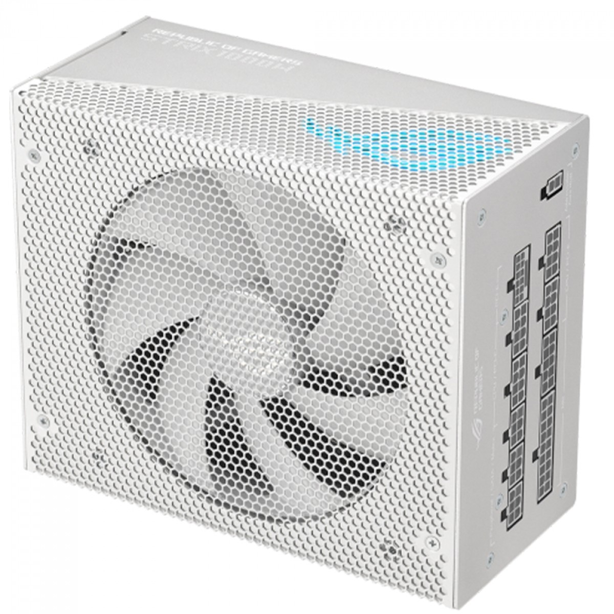 Fonte Asus ROG Strix Gold Aura White Edition, 1000W, 80 Plus Gold, PFC Ativo, ARGB, Full Modular, Branco, 90YE00P5-B0BA00