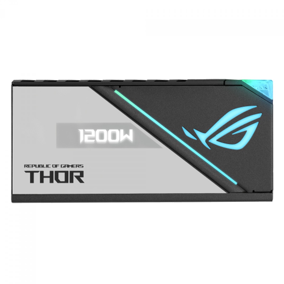 Fonte Asus ROG Thor 1200P2 Gaming, 1200W, 80 Plus Platinum, ARGB, Painel OLED, PFC Ativo, Full Modular, Preto E Cinza, 90YE00L0-B0BA00