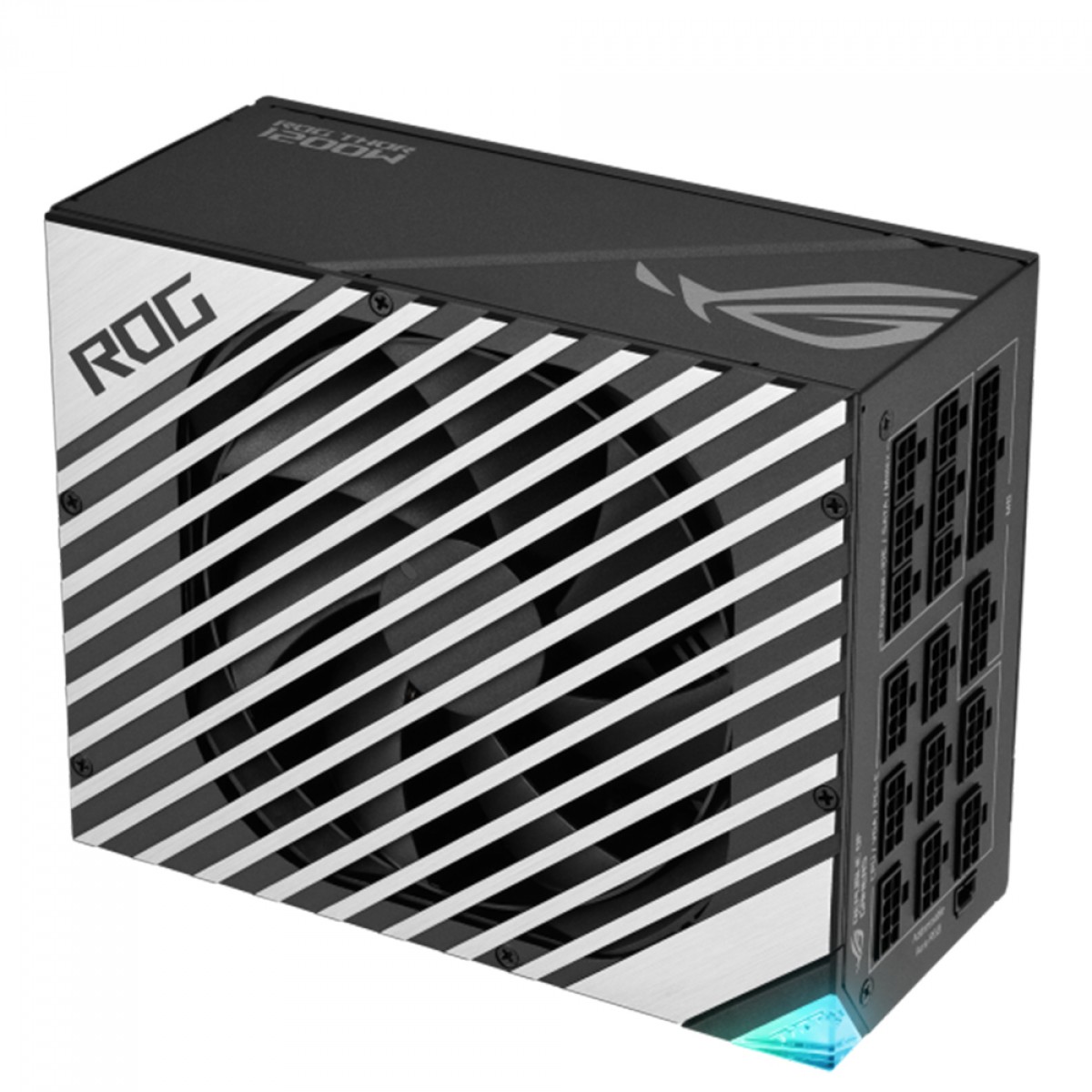 Fonte Asus ROG Thor 1200P2 Gaming, 1200W, 80 Plus Platinum, ARGB, Painel OLED, PFC Ativo, Full Modular, Preto E Cinza, 90YE00L0-B0BA00
