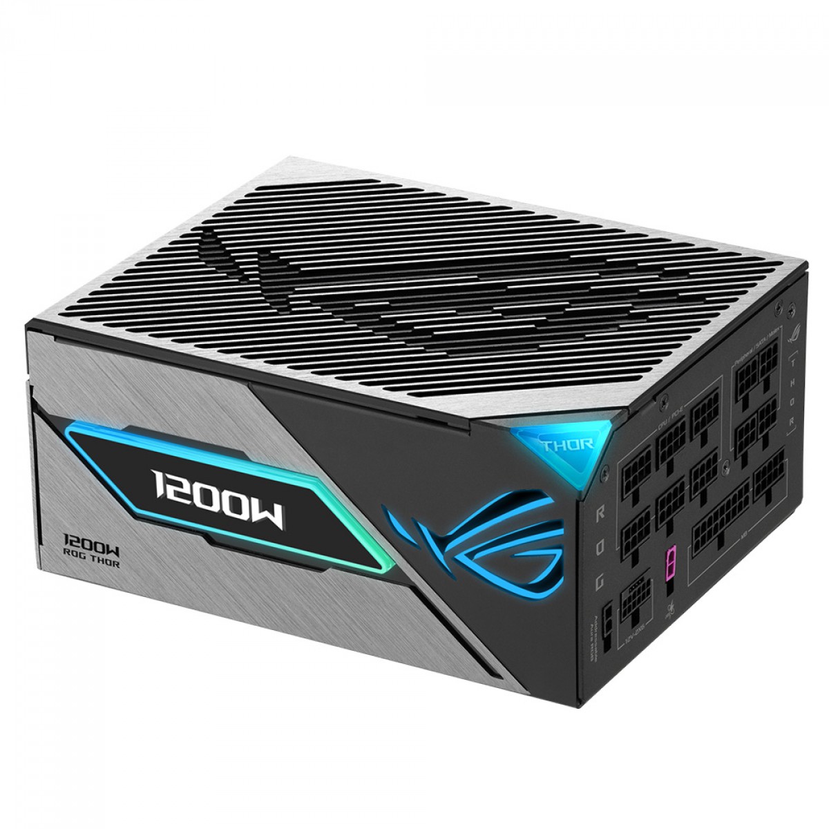 Fonte Asus ROG Thor 1200W Platinum III, 1200W, 80 Plus Platinum, ARGB, Painel OLED, PFC Ativo, Full Modular, 90YE00V2-B0SA00
