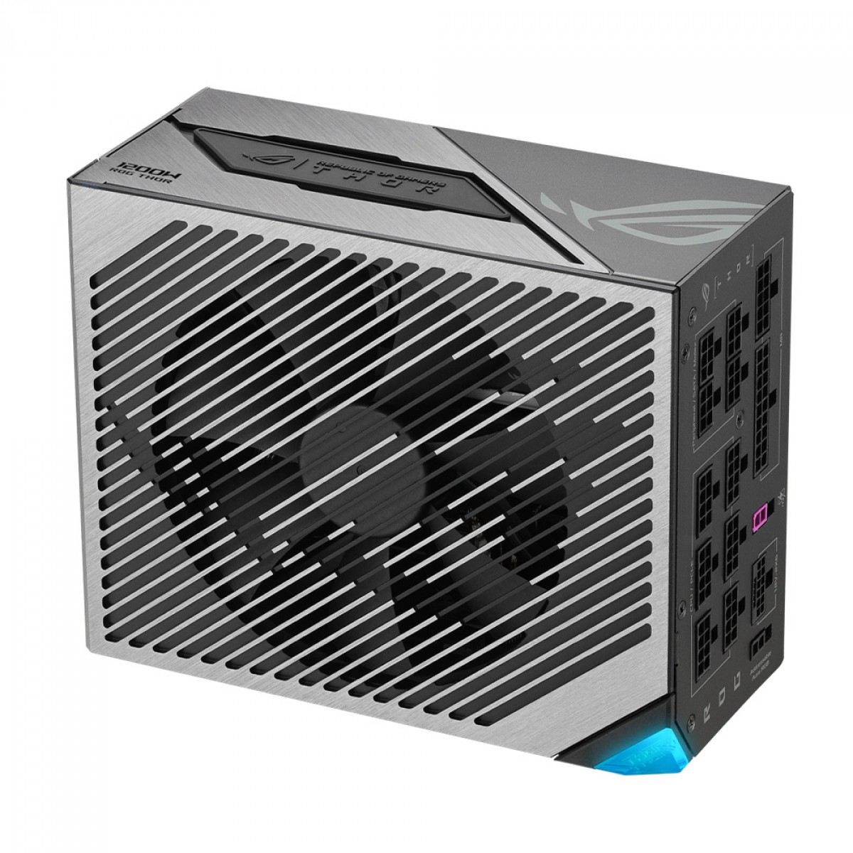Fonte Asus ROG Thor 1200W Platinum III, 1200W, 80 Plus Platinum, ARGB, Painel OLED, PFC Ativo, Full Modular, 90YE00V2-B0SA00