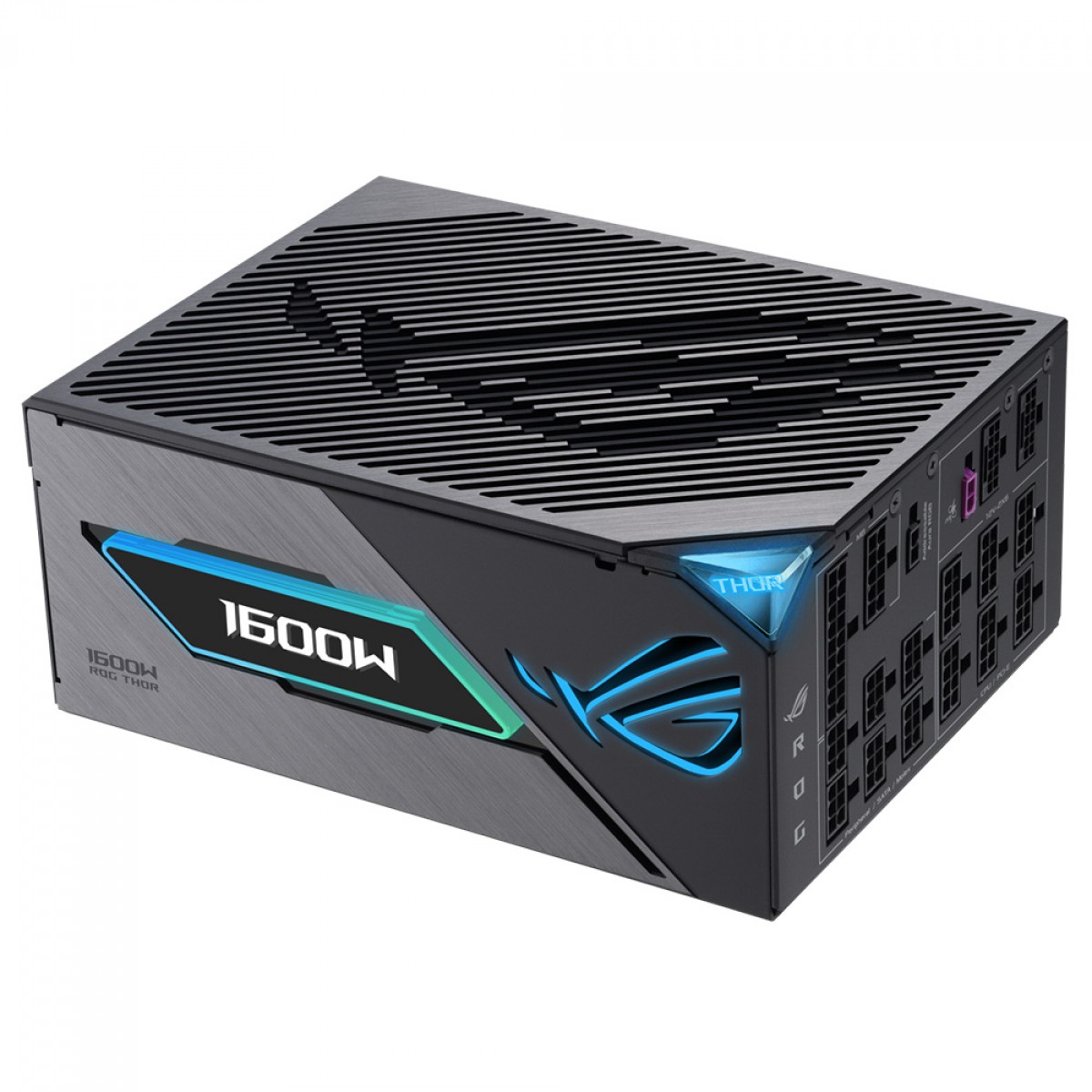 Fonte Asus ROG Thor 1600W Titanium III, 1600W, 80 Plus Titanium, ARGB, Painel OLED, PFC Ativo, Full Modular, 90YE00V1-B0SA00