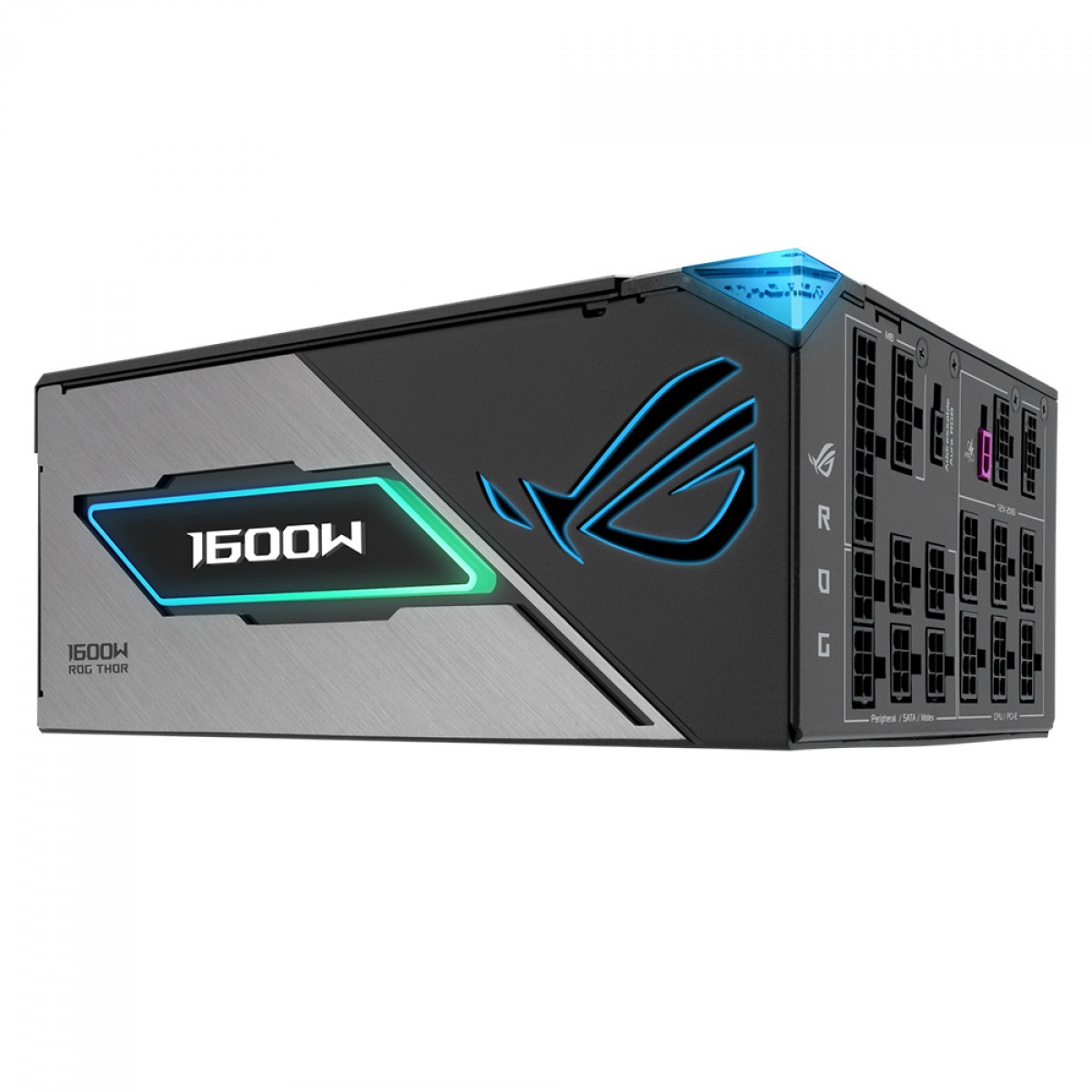 Fonte Asus ROG Thor 1600W Titanium III, 1600W, 80 Plus Titanium, ARGB, Painel OLED, PFC Ativo, Full Modular, 90YE00V1-B0SA00