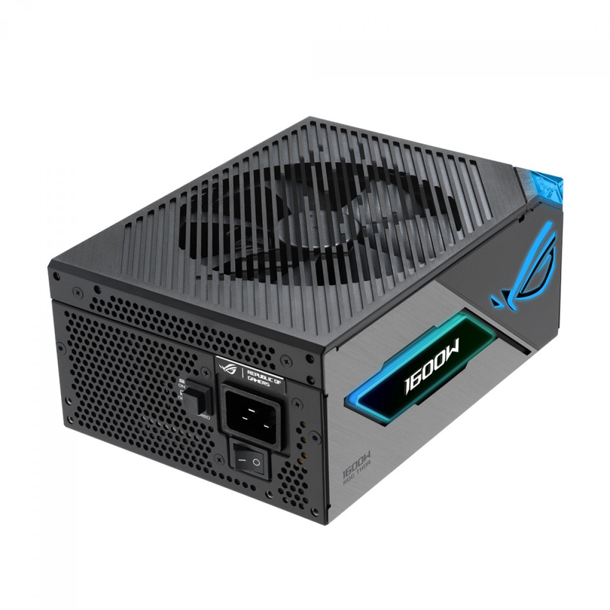 Fonte Asus ROG Thor 1600W Titanium III, 1600W, 80 Plus Titanium, ARGB, Painel OLED, PFC Ativo, Full Modular, 90YE00V1-B0SA00