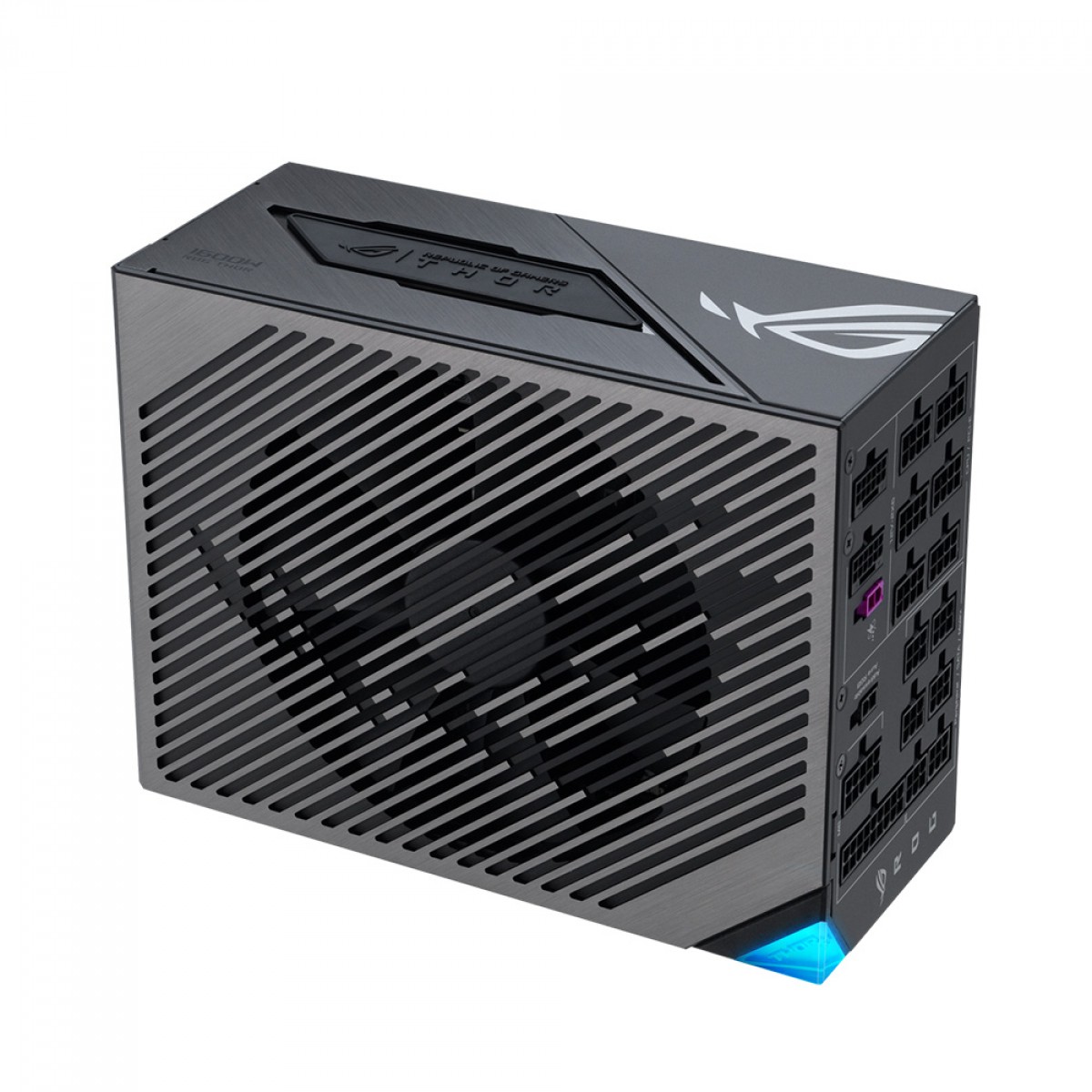 Fonte Asus ROG Thor 1600W Titanium III, 1600W, 80 Plus Titanium, ARGB, Painel OLED, PFC Ativo, Full Modular, 90YE00V1-B0SA00